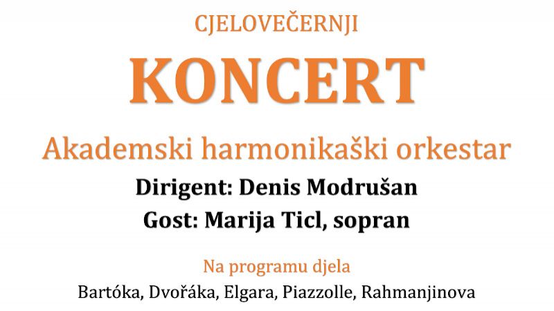 Najava Cjelovečernjeg koncerta...