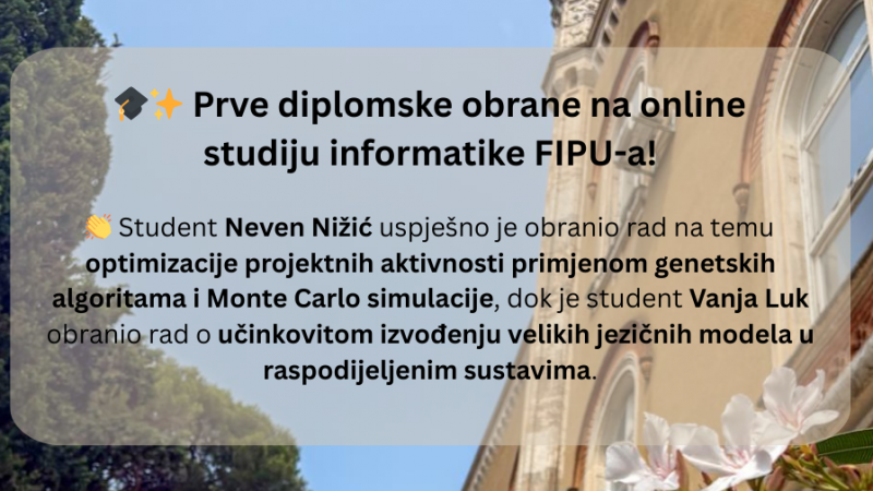 Prve diplomske obrane – iskorak...