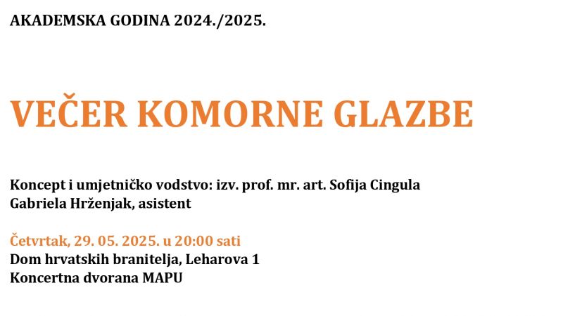 Večer komorne glazbe - klasa izv....